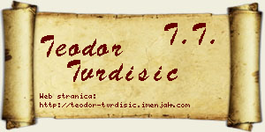 Teodor Tvrdišić vizit kartica